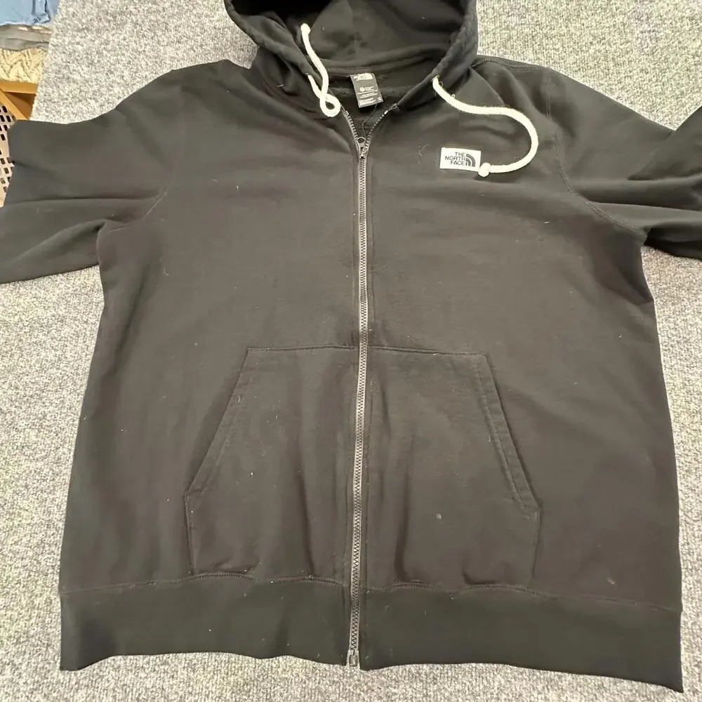 The‎ North Face Men's Black Full-Zip Hoodie Sweatshirt XXL #294